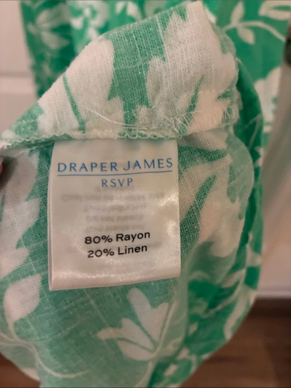 Draper James Linen Floral Smocked Waist Tiered Maxi Dress Southern Charm - Picture 10 of 11